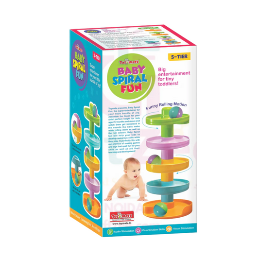 ToyMate Baby Spiral Fun – 5-Tier Rolling Ball Activity for Infants & Toddlers