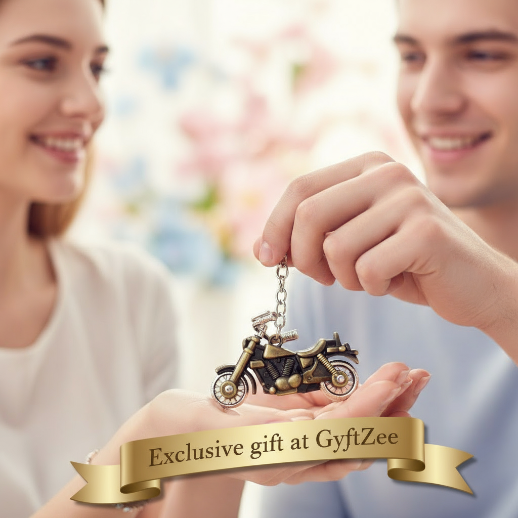 Copper Royal Bullet Bike Keychain | Premium for Riders