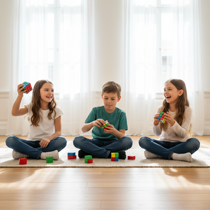 [1 pcs] Cube 3*3 Spinner – Rubik's Cube with Curved Design for Kids