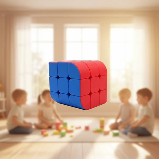 [1 pcs] Cube 3*3 Spinner – Rubik's Cube with Curved Design for Kids