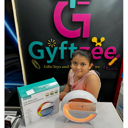 Google Rechargeable Bluetooth Speaker| LED Lamp, FM, Wireless Mobile Charging | Room Speaker