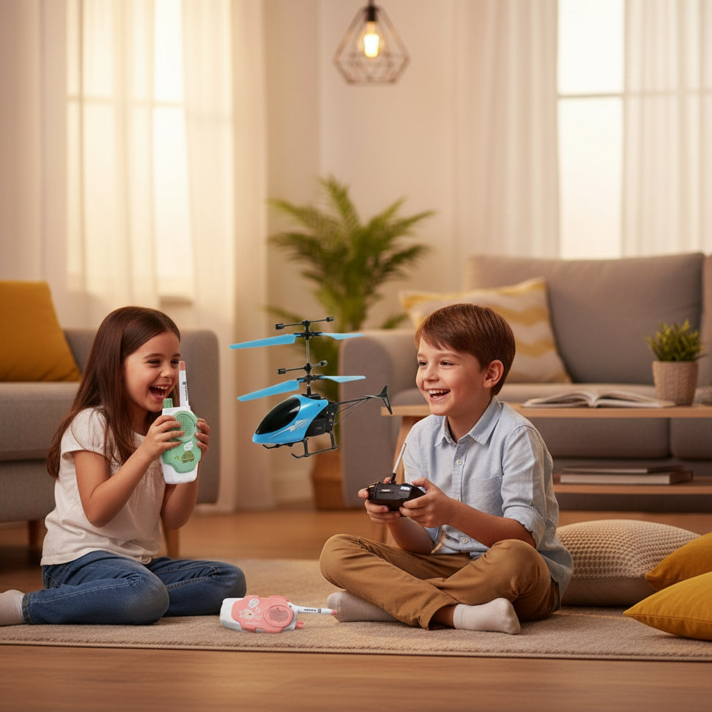 Kids Playing with Bundle Products