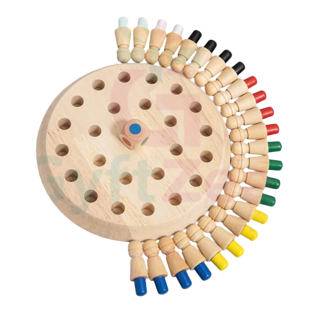Wooden Memory Match Stick & Chess Game | Brain-Boosting Logic Puzzle for Kids