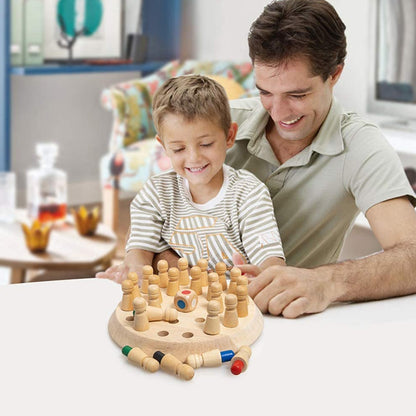Wooden Memory Match Stick & Chess Game | Brain-Boosting Logic Puzzle for Kids