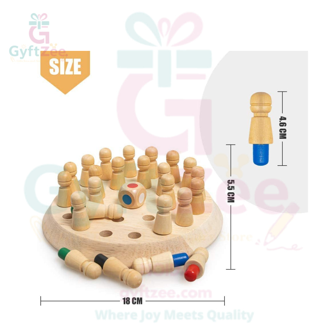 Wooden Memory Match Stick & Chess Game | Brain-Boosting Logic Puzzle for Kids