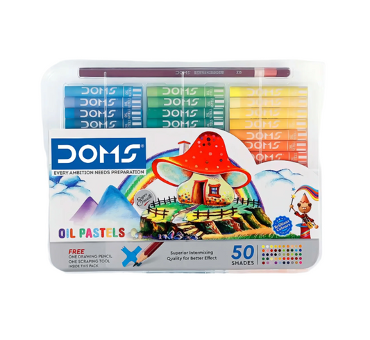 DOMS Oil Pastel 50 Shades | Premium Quality Oil Pastels for Drawing, Colouring, and Art Projects