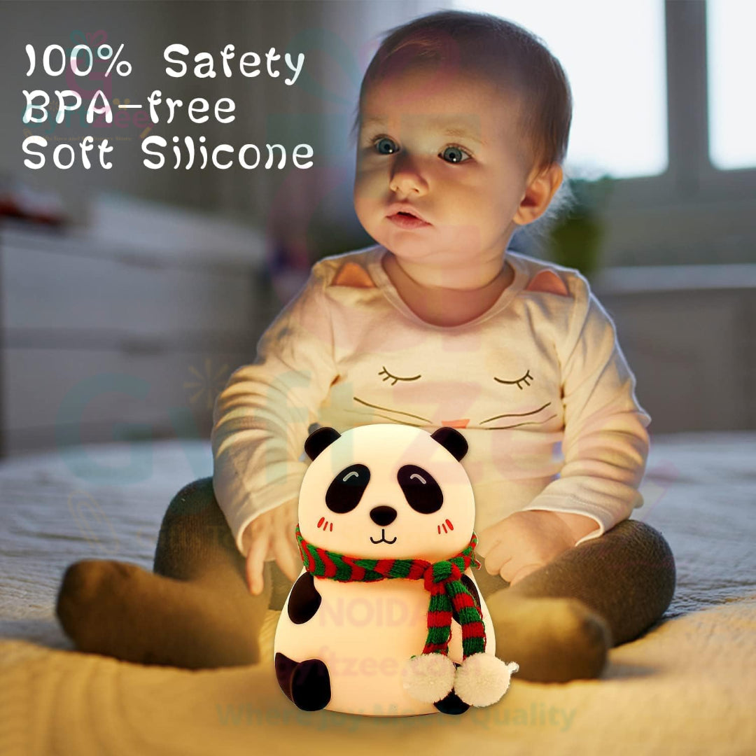 [Random Color] Panda Night Lamp | Soft Silicone LED Light for Bedroom & Gift