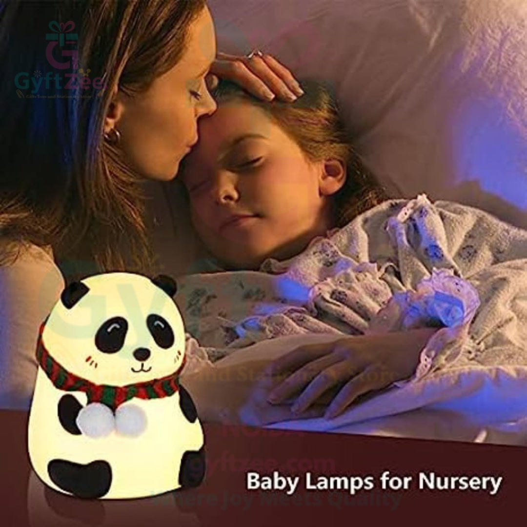 [Random Color] Panda Night Lamp | Soft Silicone LED Light for Bedroom & Gift