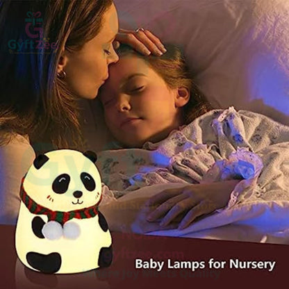[Random Color] Panda Night Lamp | Soft Silicone LED Light for Bedroom & Gift