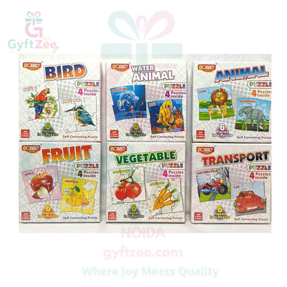 Pattern Understanding Puzzle for Kids 3+ | 6-Piece Puzzle & 4 Puzzles in Box