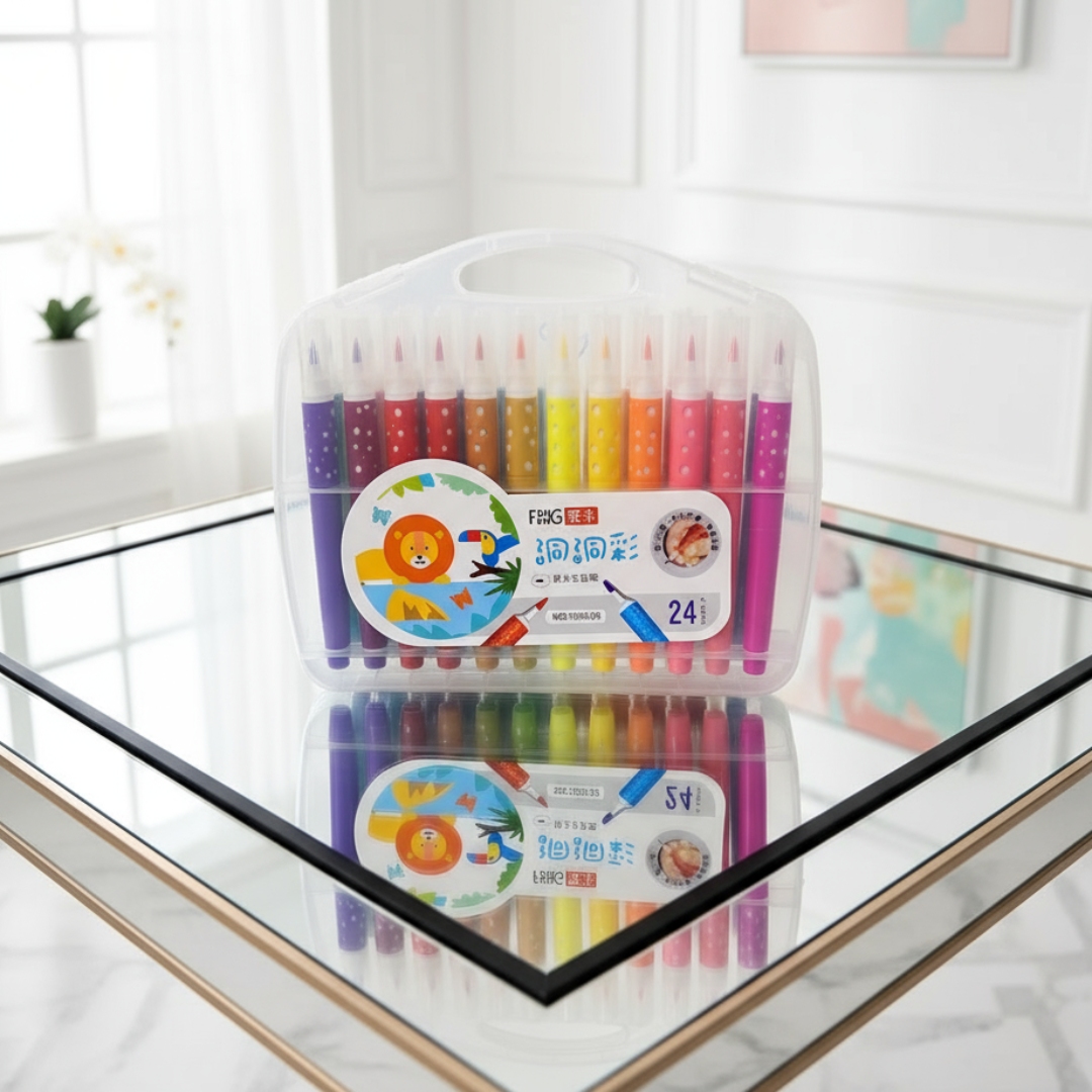 PEN COLOR 12 SHADE – Vibrant Non-Toxic Coloring Pens for Kids