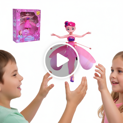 [Pack of 2 - Twins, Random Colors] Flying Hand Sensor Doll and Helicopter