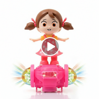 [Pack of 2 - Twins, Random Colors] Fashion Horse & Girl Musical Toy – Rotating Dancing | Lights & Sound