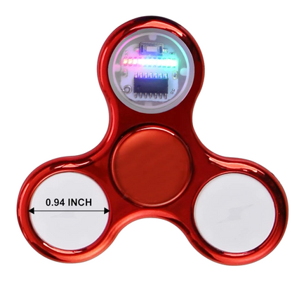 [Random color, 1 pcs] LED Spinner   - Lightweight Metal