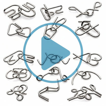 Brain Teasers Metal Puzzle 12 pcs [Age 5+ years]