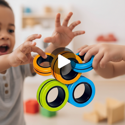 3 Pcs Magnetic Finger Ring Balls Toys for Kids