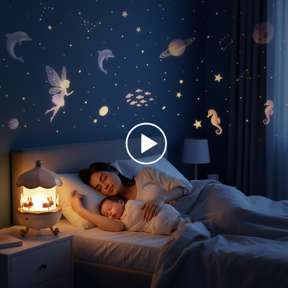 Night Rotating Cabin Projector Lamp | 360° Rotating | LED Light | USB Powered