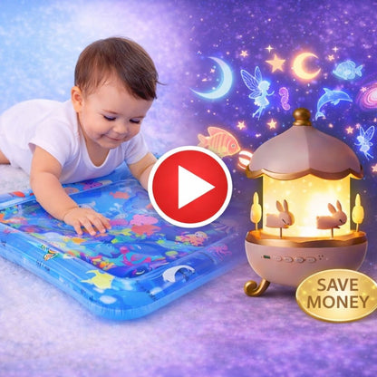 [Baby Play & Sleep combo] Water Play Mat + Bunny Night Lamp