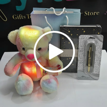 Gift 8-14 years Girl | Glow Teddy, Executive Diary, Pen & More