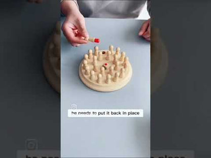Wooden Memory Match Stick & Chess Game | Brain-Boosting Logic Puzzle for Kids