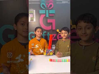 Domino Train Toy Set - Automatic Stacking with Lights & Sound