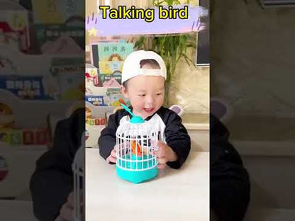 [Random design/colour] Talking Chirping Bird Toy in Hanging Cage