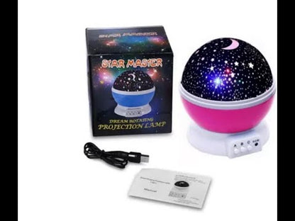 [Random Colors] Star Master Galaxy Night Projector Lamp - 360 Rotating Colorful Lights