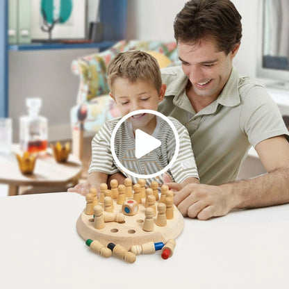 Wooden Memory Match Stick & Chess Game | Brain-Boosting Puzzle
