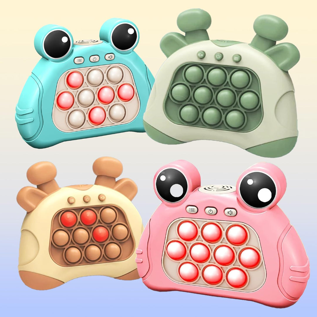 [Pack of 2 - Twins, Random Colors] Mini Fast Push Pop AND Wooden Memory Match Stick & Chess Game