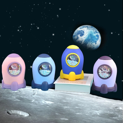 (Random color) Rocket Password Piggy Bank for Kids - with Astronaut-Themed Fun