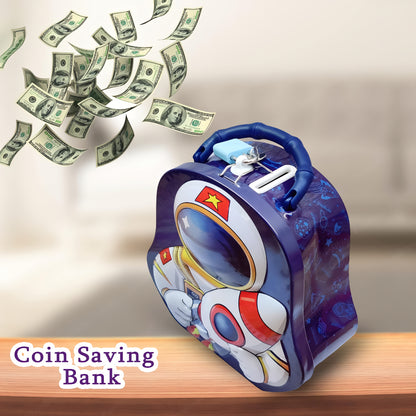 (Random color) Space Piggy Bank for Kids - with Astronaut-Themed Fun | Return Gift