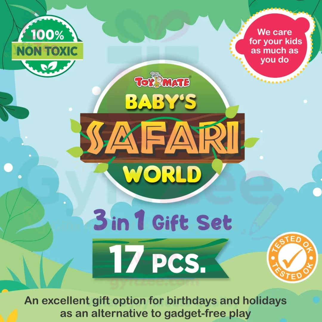 Toymate Baby’s Safari World – 3-in-1 Educational Gift Set for Toddlers